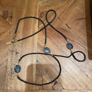 Blue sapphire necklace 26" long